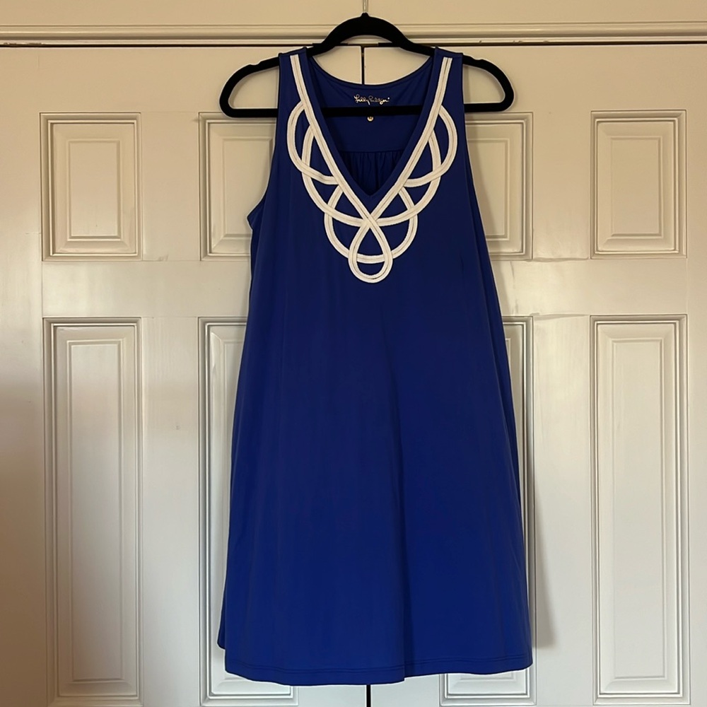 NWT LILLY PULITZER BLYTHE DRESS - BOMBER BLUE SZ MEDIUM